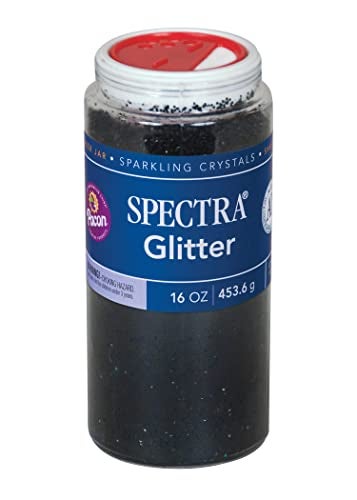 Spectra Arts Crafts Glitter Black 16 oz 1 Jar