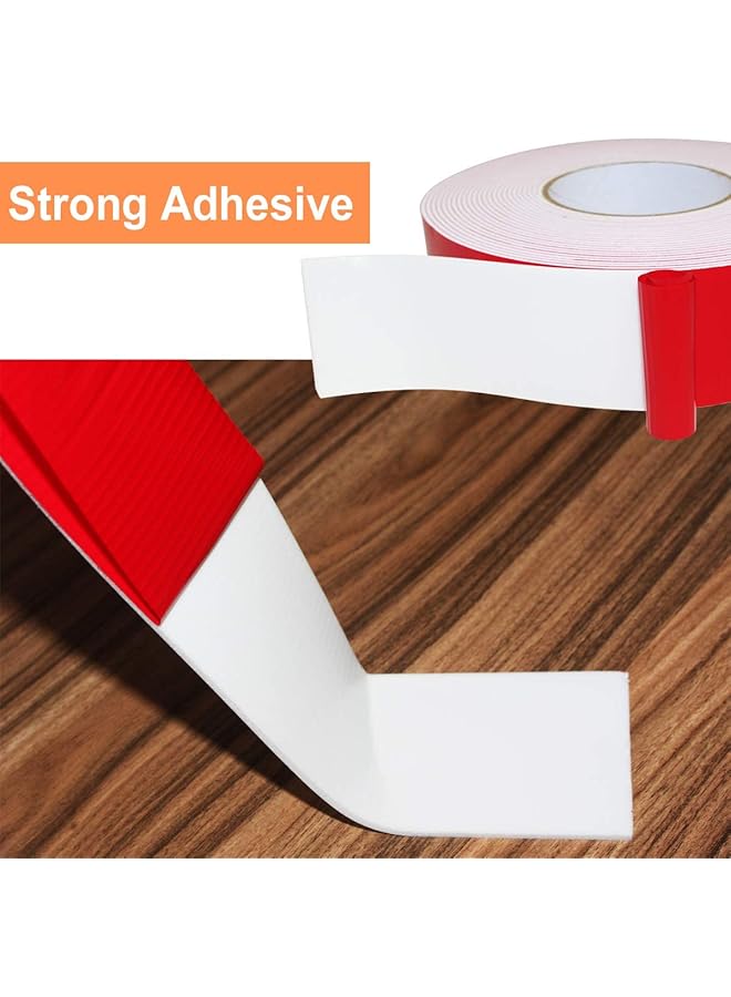 MARKQ Double Sided Foam Tape 1 Inch X 5 Yards Outdoor And Indoor Heavy Duty Strong Weatherproof Adhesive Tape For Automotive Mounting Decorative And Trim Car Trim Strip Home Decor Photo Frame Red  - Image 4