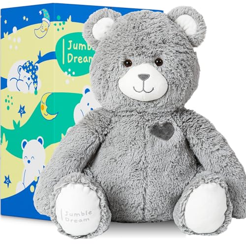 Jumble Dream Jumble Bear 4LB Weighted Stuffed Animal Bear Toy Large Soft Plush Teddy for Toddlers Kids Teens Adults Sensory Weighted Plush Toy Stuffed Animals for Comfort for Boys Girls - Image 1