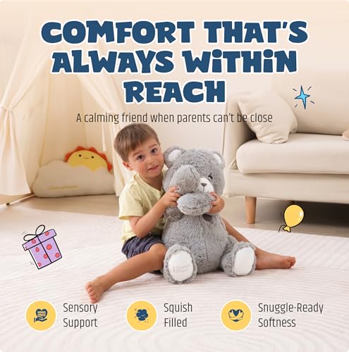 Jumble Dream Jumble Bear 4LB Weighted Stuffed Animal Bear Toy Large Soft Plush Teddy for Toddlers Kids Teens Adults Sensory Weighted Plush Toy Stuffed Animals for Comfort for Boys Girls - Image 5
