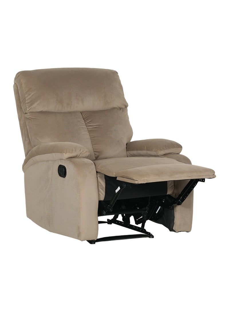 رويال أوك كرسي استرخاء رويالوك كوبر قماشي، مقعد واحد | ظهر مرتفع | تصميم مزخرف بالأزرار | مساند أذرع مبطنة | راحة بنوابض الجيب | مسند قدم متين | دعم معدني قوي - Image 2