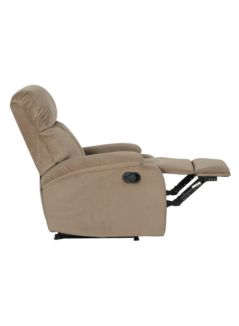 رويال أوك كرسي استرخاء رويالوك كوبر قماشي، مقعد واحد | ظهر مرتفع | تصميم مزخرف بالأزرار | مساند أذرع مبطنة | راحة بنوابض الجيب | مسند قدم متين | دعم معدني قوي - Image 5