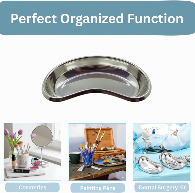 BOSKY Stainless Steel Small Kidney Tray 6" inch Basin Emesis Bowl Surgical 12 oz Utility Reusable Dish - Image 4