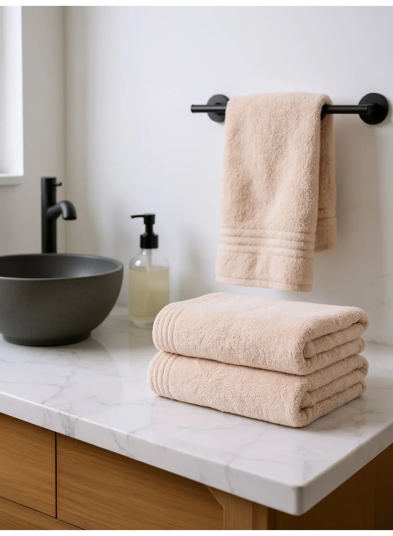 Donetella Hand Towel (2 Pack , 50 X 90 cm) - Microfiber 330 GSM - Ultra Soft & Highly Absorbent Quick Dry , Lightweight Solid Hand Towel for Bathroom, Gym, Spa & Travel.