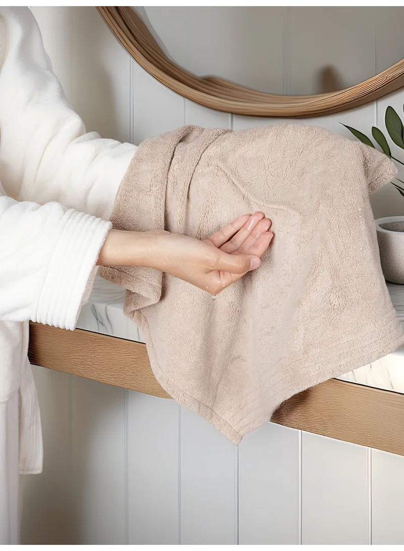 Donetella Hand Towel (2 Pack , 50 X 90 cm) - Microfiber 330 GSM - Ultra Soft & Highly Absorbent Quick Dry , Lightweight Solid Hand Towel for Bathroom, Gym, Spa & Travel.