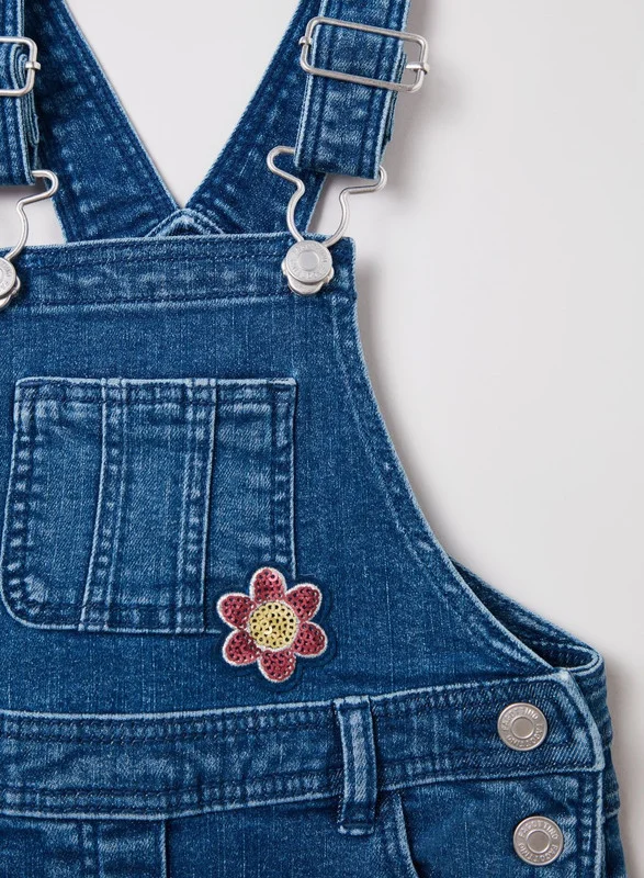 Ovs OVS Kids Girl Denim Dungarees With Sequins
