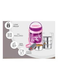 Milton Lunch Box for Office 4 Container Purple Pink  - Image 4