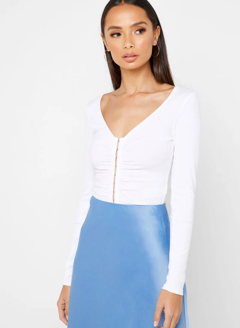 FOREVER 21 Button Down Ribbed Top
