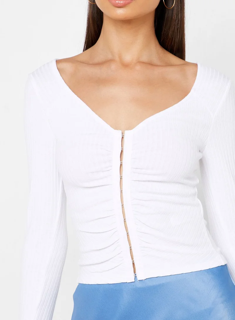 FOREVER 21 Button Down Ribbed Top