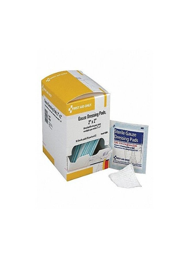 FIRST AID ONLY Gauze Pad, Sterile, 2 x 2 in, PK50