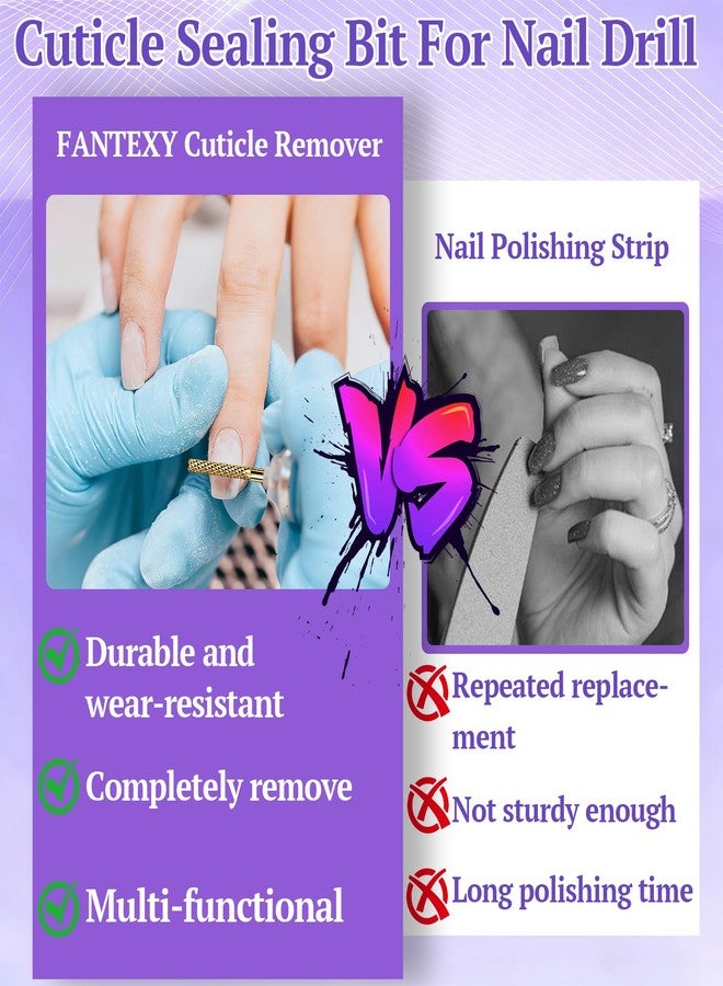 FANTEXY Carbide Cuticle Nail Drill Bit, 3/32'' Universal Shank - Image 5