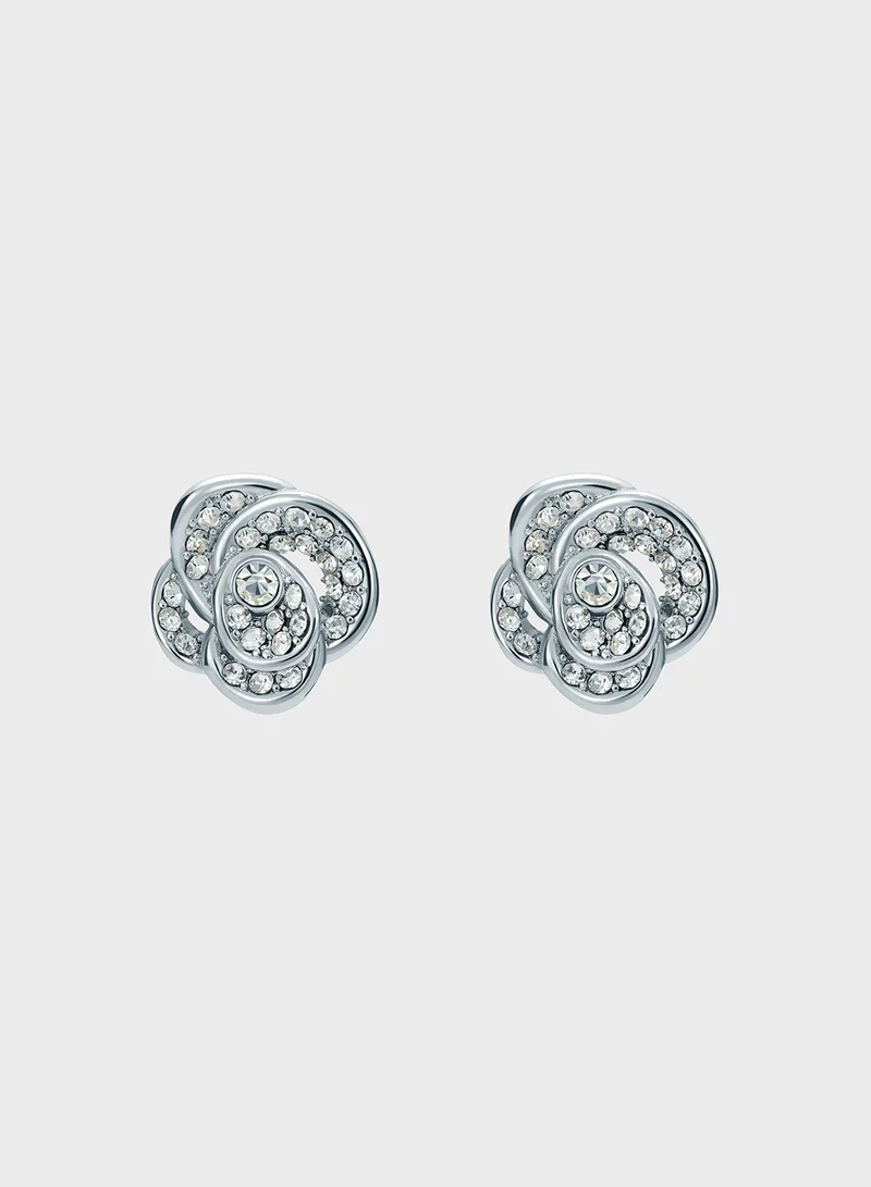 Crystal Flower Stud Earrings