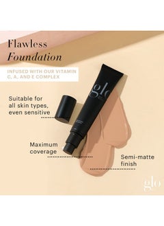 Glo Skin Beauty Satin Cream Foundation Makeup For Face Golden Dark Full Coverage Semi Matte Finish Conceal Blemishes & Even Skin Tone  - Image 2