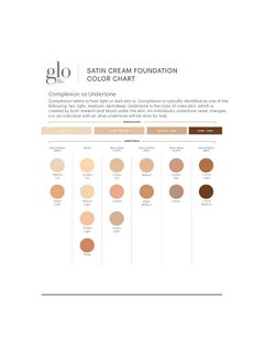 Glo Skin Beauty Satin Cream Foundation Makeup For Face Golden Dark Full Coverage Semi Matte Finish Conceal Blemishes & Even Skin Tone  - Image 4