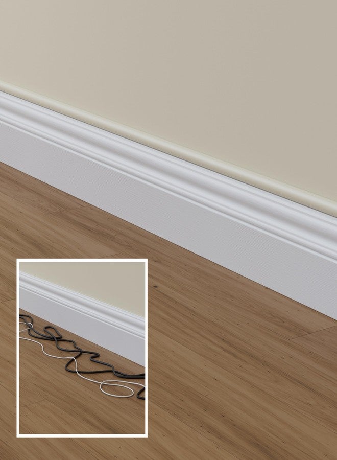 D-Line 13.12ft Cord Hider Kit, Patented Cable Cover, Hide Wires on Wall, Channel for TV Mount Cords, Raceway Wire Hiders, Paintable, Adhesive, Half Round, 4X 0.78in W x 0.39in H x 39in Lengths, Beige - Image 5