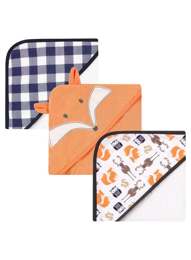 Hudson Baby Unisex Baby 6Pc Cotton Rich Hooded Towels Bundle Set, Blue Moose Fox, One Size - Image 3