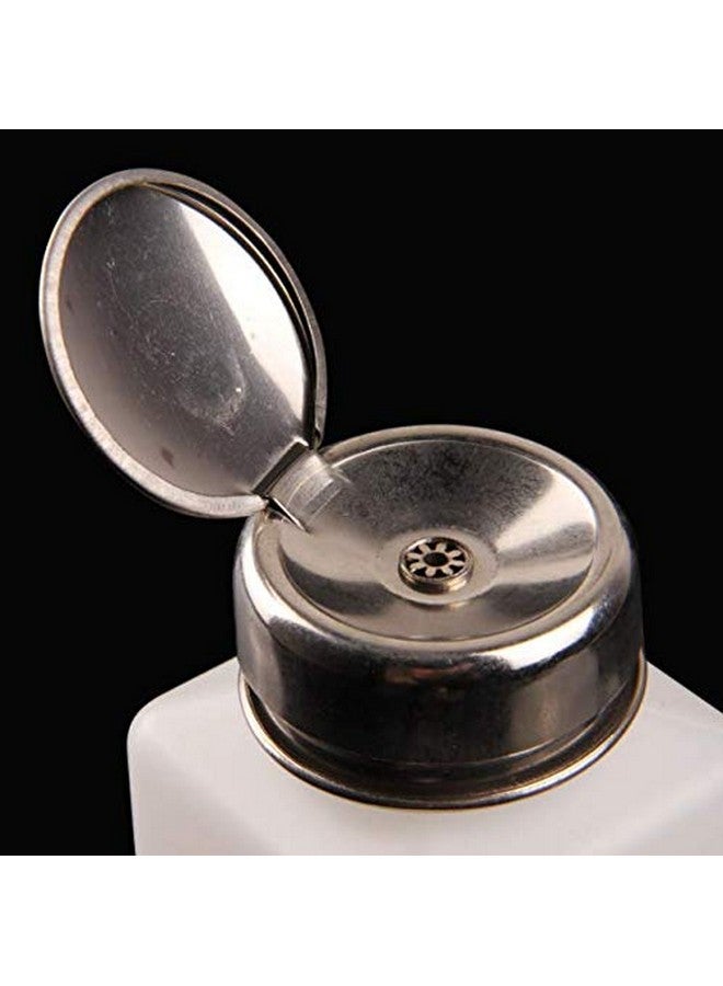 DNHCLL 100Ml Metal Cap Push Down Empty Bottle Dispenser For Nail Polish Remover Pump Dispensers Empty Plastic Bottle With Lock Pump Head For Lip Eye Makeup Remover - Image 4