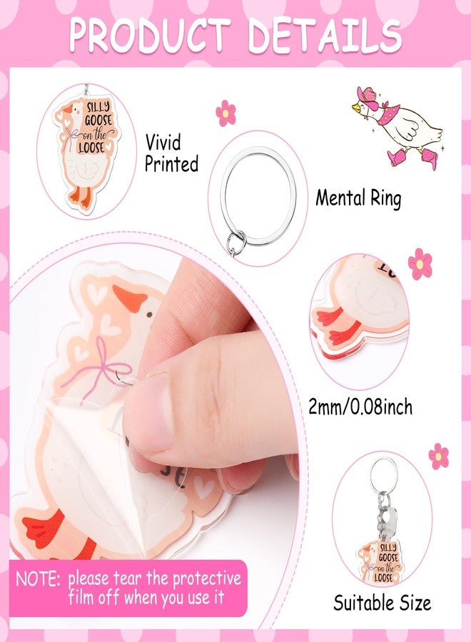 سوريو مجموعة Sureio من 16 قطعة من سلاسل مفاتيح الإوزة المرحة، هدايا رائعة لحفلات الإوزة الطليقة، سلاسل مفاتيح لطيفة ومضحكة، مثالية لحشو جوارب عيد الميلاد للنساء والأطفال، حقائب الظهر وحقائب اليد، لوازم حفلات أعياد الميلاد وحفلات استقبال المولود. - Image 3