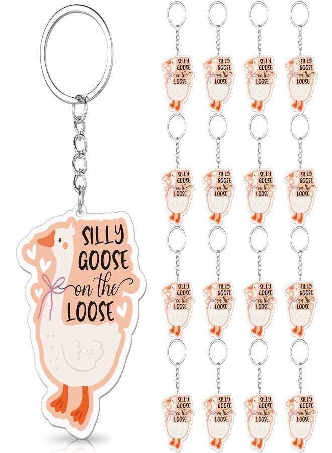 سوريو مجموعة Sureio من 16 قطعة من سلاسل مفاتيح الإوزة المرحة، هدايا رائعة لحفلات الإوزة الطليقة، سلاسل مفاتيح لطيفة ومضحكة، مثالية لحشو جوارب عيد الميلاد للنساء والأطفال، حقائب الظهر وحقائب اليد، لوازم حفلات أعياد الميلاد وحفلات استقبال المولود. - Image 1
