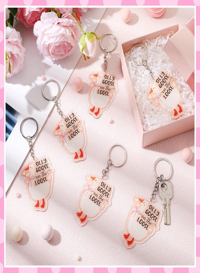 سوريو مجموعة Sureio من 16 قطعة من سلاسل مفاتيح الإوزة المرحة، هدايا رائعة لحفلات الإوزة الطليقة، سلاسل مفاتيح لطيفة ومضحكة، مثالية لحشو جوارب عيد الميلاد للنساء والأطفال، حقائب الظهر وحقائب اليد، لوازم حفلات أعياد الميلاد وحفلات استقبال المولود. - Image 4