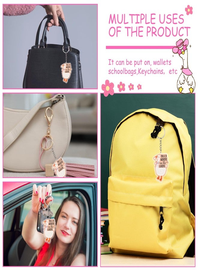 سوريو مجموعة Sureio من 16 قطعة من سلاسل مفاتيح الإوزة المرحة، هدايا رائعة لحفلات الإوزة الطليقة، سلاسل مفاتيح لطيفة ومضحكة، مثالية لحشو جوارب عيد الميلاد للنساء والأطفال، حقائب الظهر وحقائب اليد، لوازم حفلات أعياد الميلاد وحفلات استقبال المولود. - Image 5