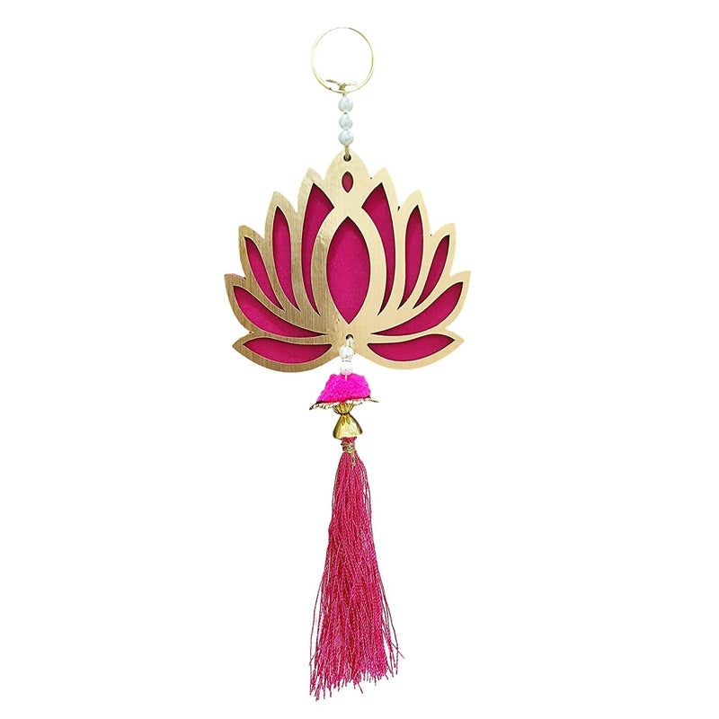 The Decor Affair The Decor Affair Lotus Wall Hanging for Decoration Floral Hangings Pooja Background for Temples Diwali Decoration Items for Homes Pooja Room Decoration Items Lotus Wall Decor Pack of 12 Pink