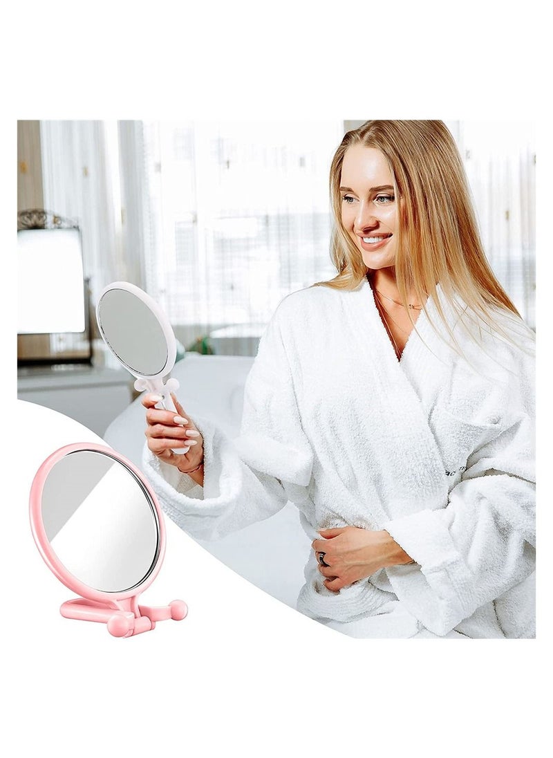 SYOSI - 2pcs 1/5X and 1/10x Folding Magnifier Double Sided Magnifying Makeup Mirror - Image 1