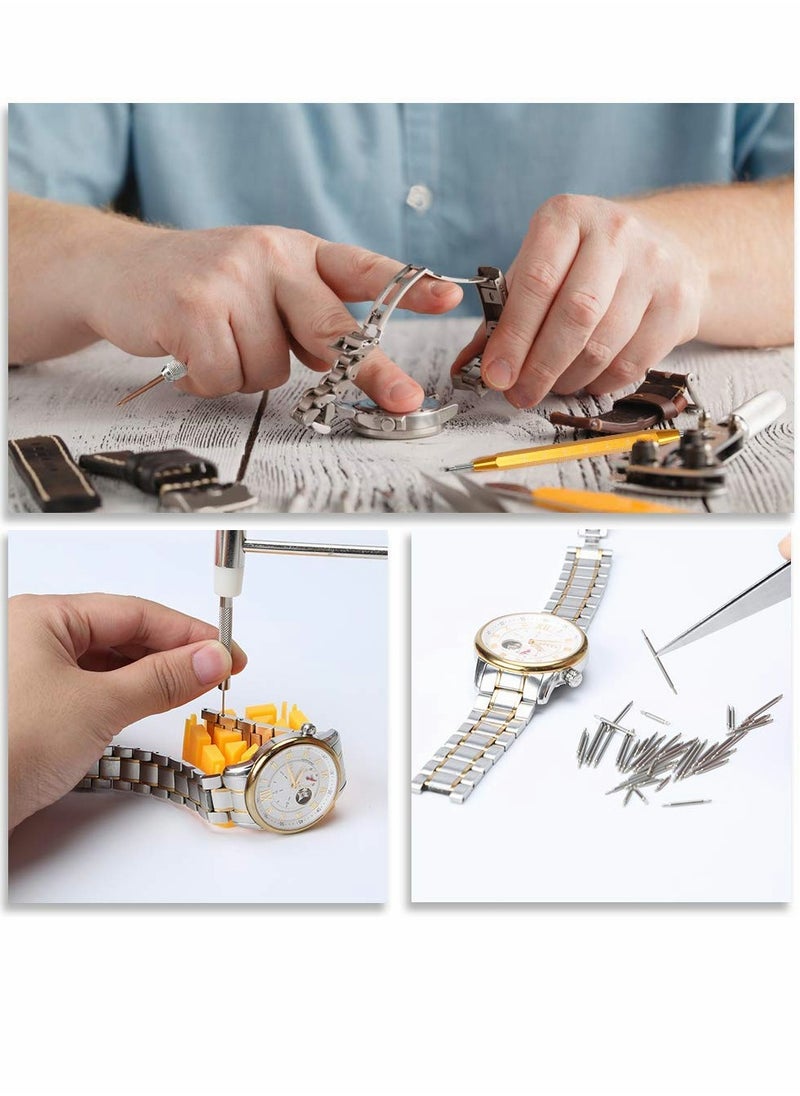 Excefore - Watch Repair Kit, Professional Watch Battery Replacement Tool Watchband Link & Back Remover Spring Bar Tool Kit with Carrying Case and Instruction Manual - Image 1