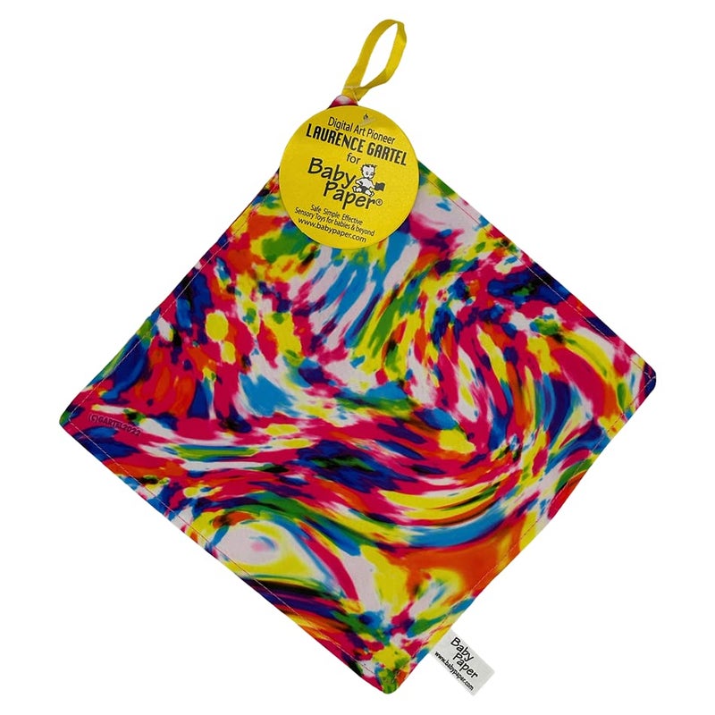 Baby Paper Larger-Sized Crinkle Sensory Toy for Babies and Children and Adults | Gartel Circus Time Design | Non-Toxic, Washable | Great for Baby Showers - Image 1