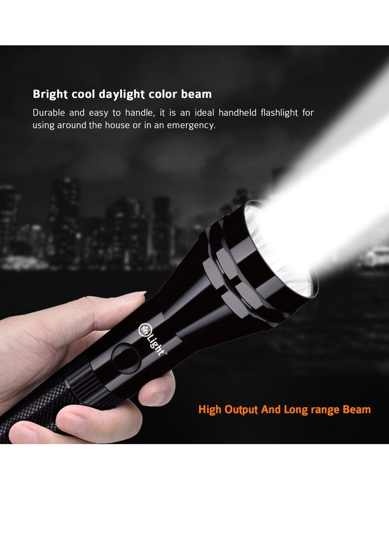 Mr. Light - Rechargeable LED Flashlight Torch Water Resistance 2300 Meter Coverage 3 Hours Working Time Portable And Compact Torch - Image 1