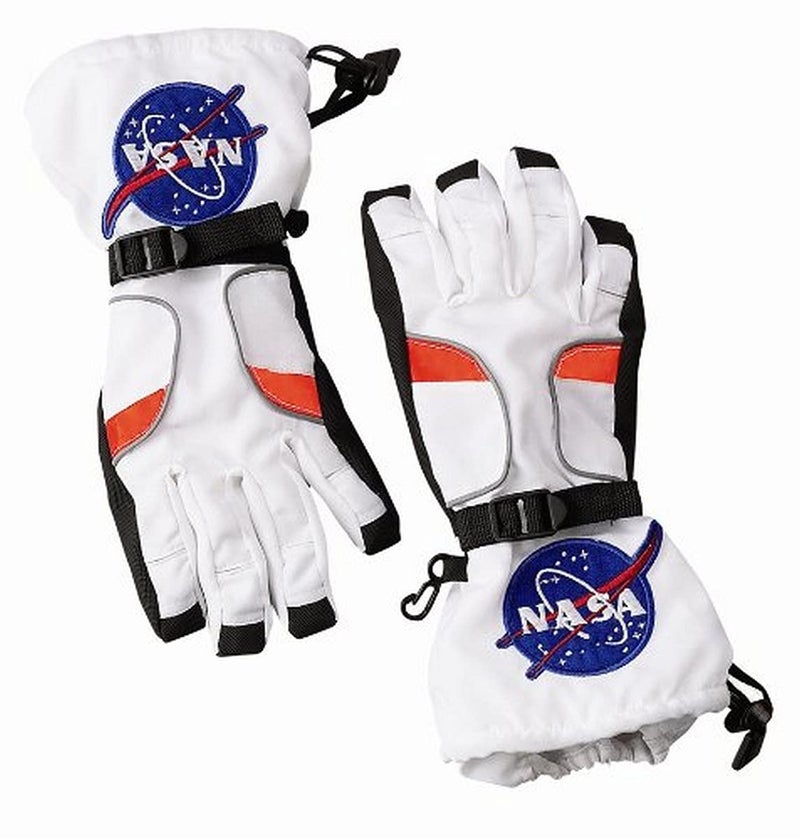 Aeromax Astronaut Gloves, size Small, White, with NASA patches, (ASG-Small) - Image 1
