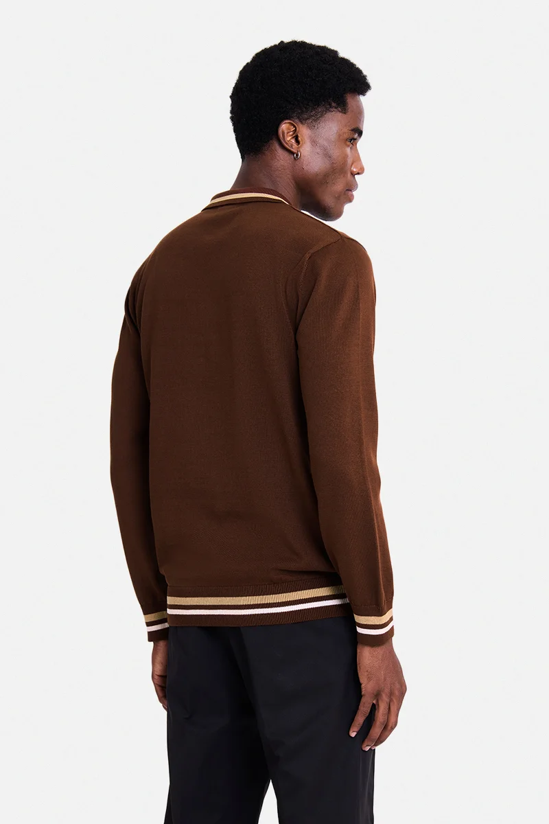Snitch Brown Brown Solid Long Sleeve Regular Fit T-Shirt for Men | Best Price UAE