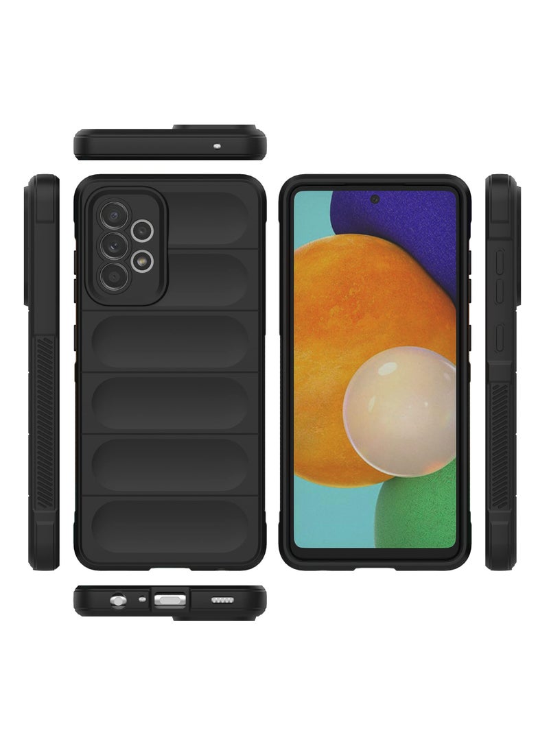 جراب موبايل ماجيك شيلد  سيليكون مضاد للصدمات وحمايه للكاميرا متوافق Samsung Galaxy A52 / A52S  (اسود) - Image 2