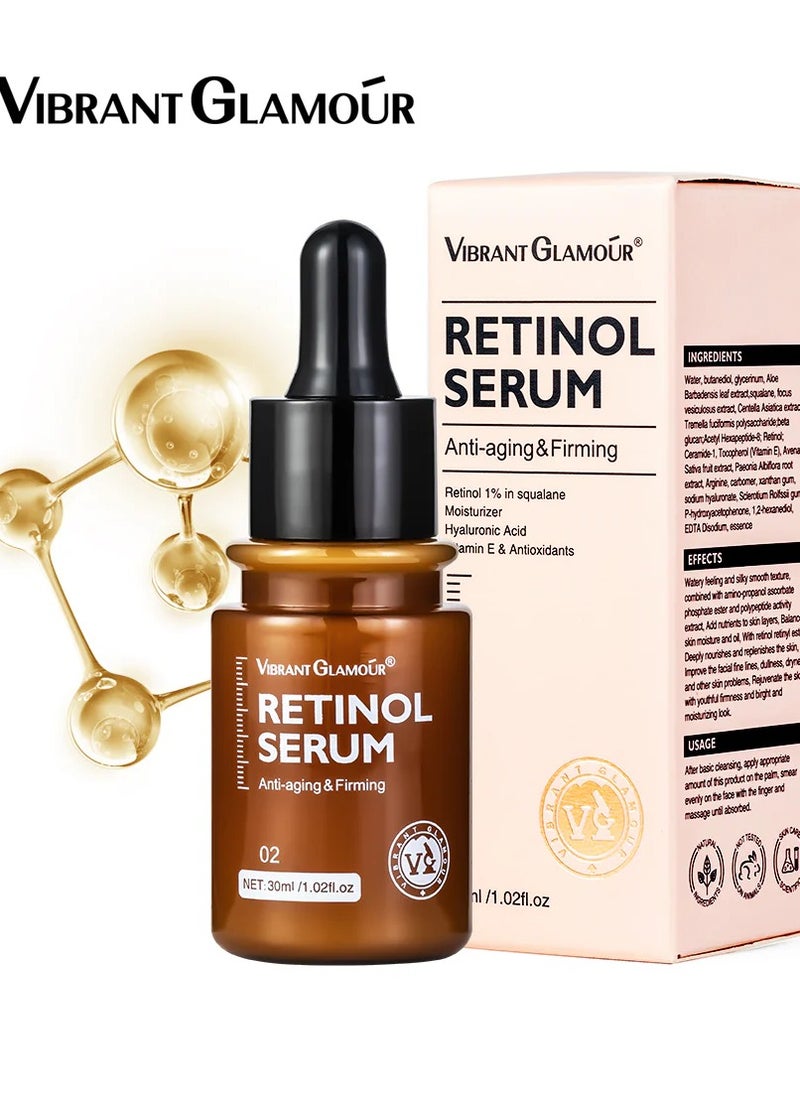 Vibrant Glamour - Vibrant Glamour Retinol Renewal Serum - 30ml | Advanced Night Treatment for Skin Texture | Visibly Smoothing Formula - Image 1