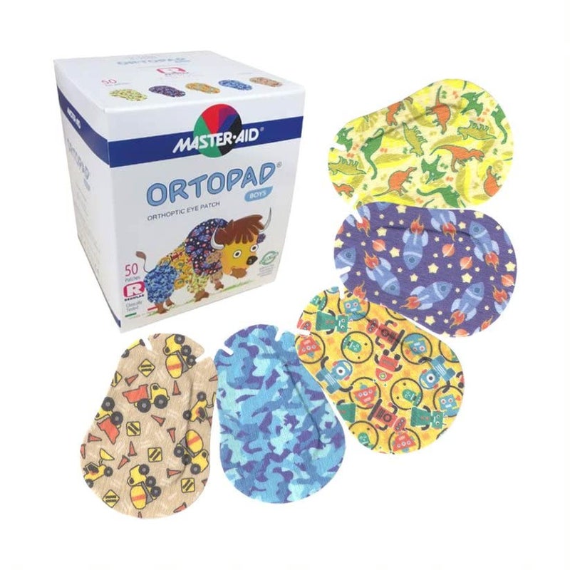 Ortopad Ortopad® Bamboo Boys Eye Patches, 50/Box (Regular Size, 4+ yrs) Blue Camo Pack 