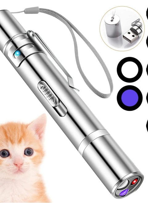 Red Laser Pointer for Cats to Play, USB Rechargeable Laser Pointer Cat Toy Red Dot Laser Light for Cats, Cat Toys Interactive for Indoor Cats, Cat Laser Toy for Indoor Cats to Chase