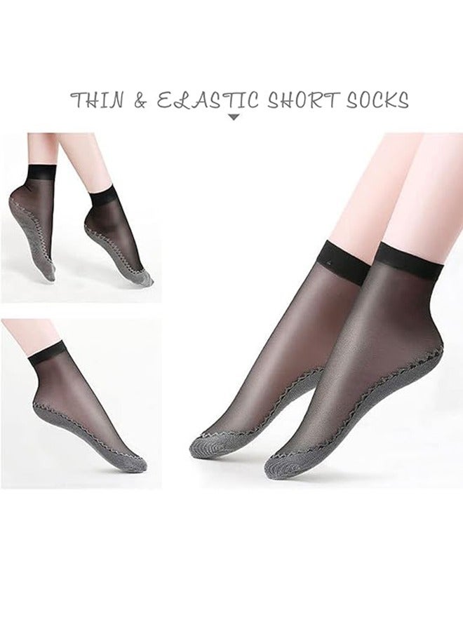 4 Pairs Of Women's Transparent Socks Nude Stockings Summer Ultra-Thin Cool Transparent Stockings For Women - Image 3