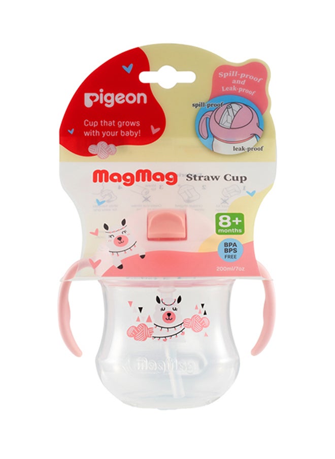 pigeon Magmag Straw Cups Red 200Ml  - Image 2