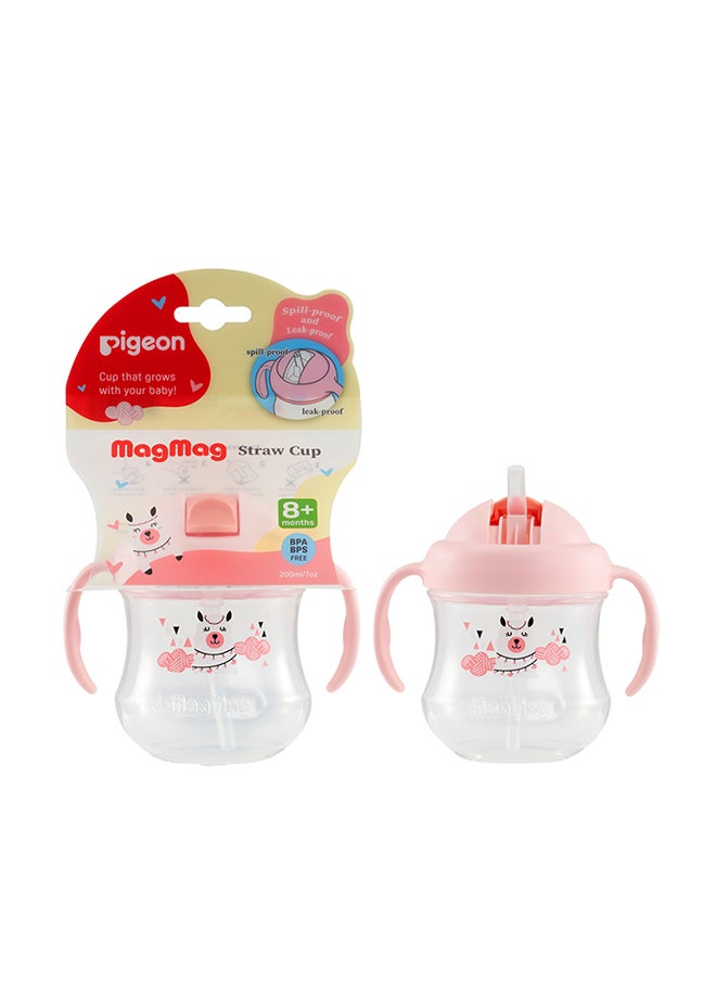 pigeon Magmag Straw Cups Red 200Ml  - Image 1