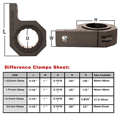 House Tuning Roll Bar Clamp Kit, 1.625" Clamp Mounts for ATVs & UTVs (Pack of 4) - Image 2