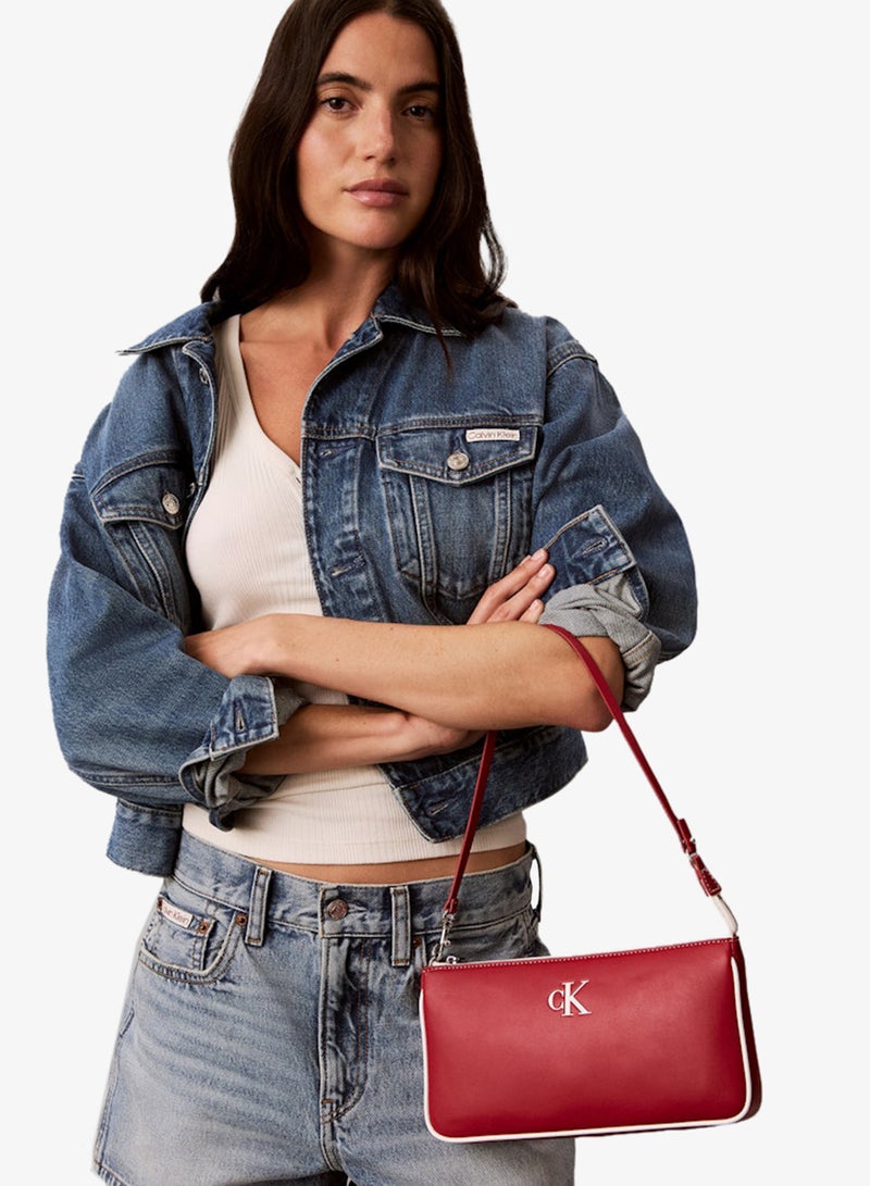 CALVIN KLEIN Contrast Logo Convertible Crossbody Bag - Image 4