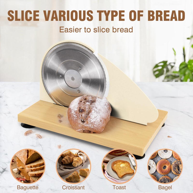 vanerepok Manual Bread Slicer for Homemade Sourdough Bread Versatile Hand Crank Bread Slicer for Sourdough Crusty Bread Etc Stainless Steel Slicers Adjustable Width for Homemade & Commercial Use - Image 4