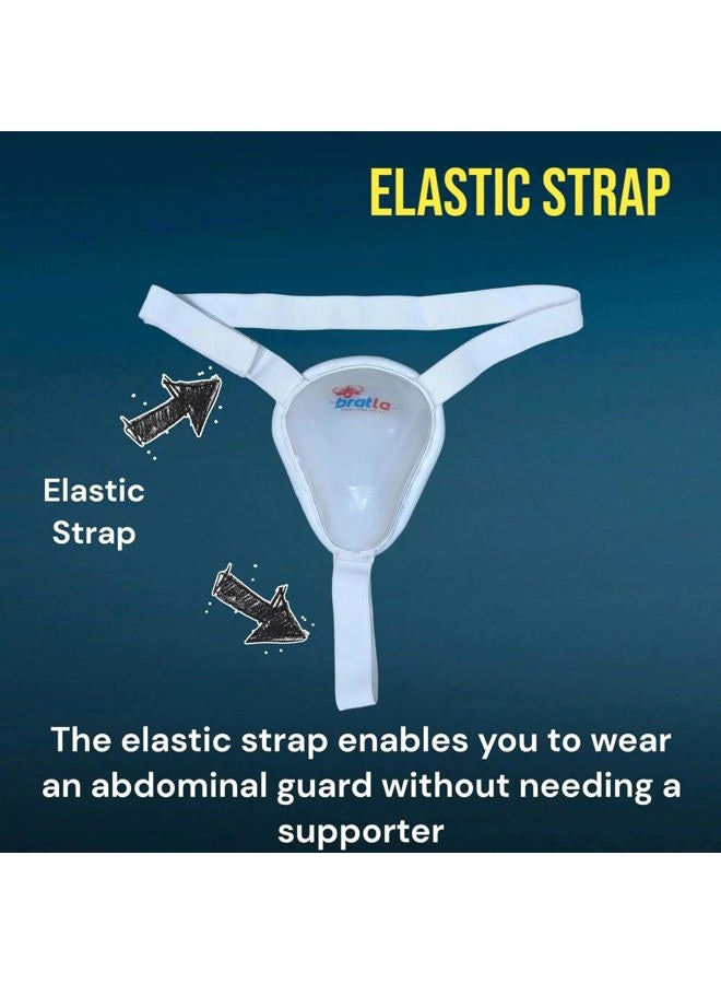 Bratla Cricket Abdominal Guard with Strap, Groin Protector Athletic Cup, Used for Multi-Sports Baseball, Karate, Boxing for Adults - Image 3