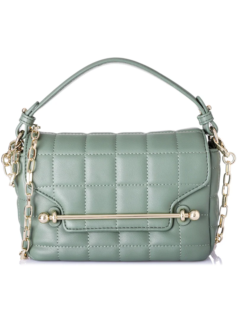 KANELLI Women's handbag from Kanelli, elegant shape New Collection  AAY2401006 Green