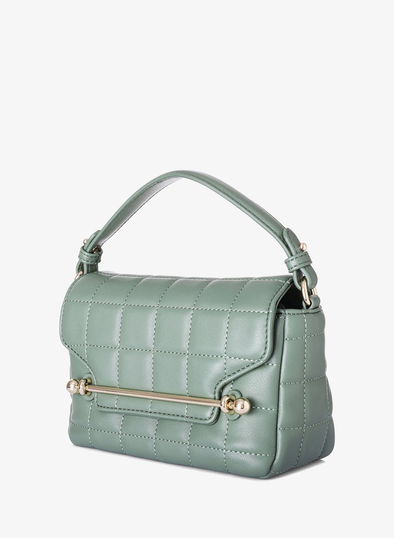 KANELLI Women's handbag from Kanelli, elegant shape New Collection  AAY2401006 Green - Image 4