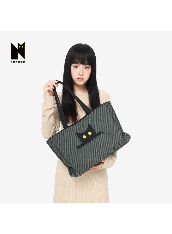 Noxxon Shoulder Bag Commuter Design Niche Black Lightweight Autumn Winter Korean Style Handheld Tote Large Capacity Women - Image 1