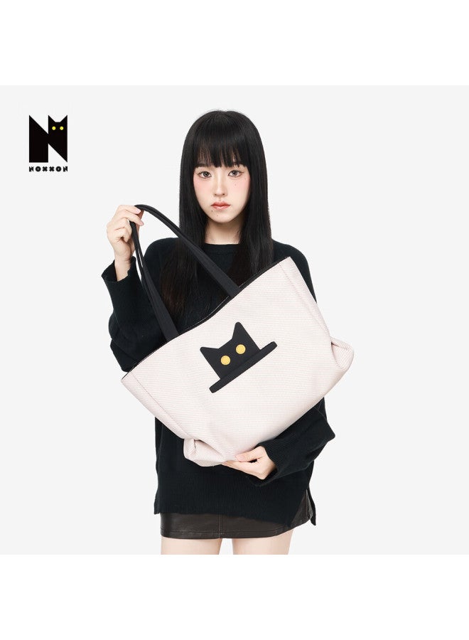 Noxxon Shoulder Bag Commuter Design Niche Black Lightweight Autumn Winter Korean Style Handheld Tote Large Capacity Women - Image 5