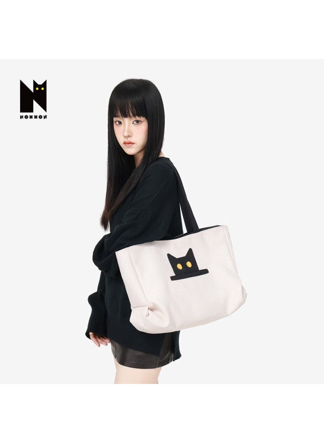 Noxxon Shoulder Bag Commuter Design Niche Black Lightweight Autumn Winter Korean Style Handheld Tote Large Capacity Women - Image 3