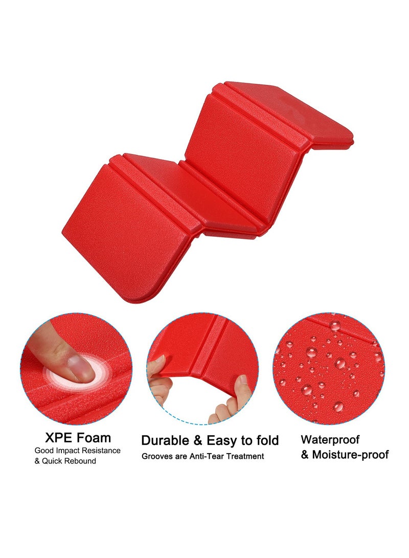 SYOSI 5 Pack Camping Cushion Seat Foldable Cushion Seat 15"x11" Waterproof XPE Foam Outdoor Mats Camping Sitting Pad for Outdoor Picnic Backpacking Mountaineering Trekking Stadium Travel 5 Colors - Image 2