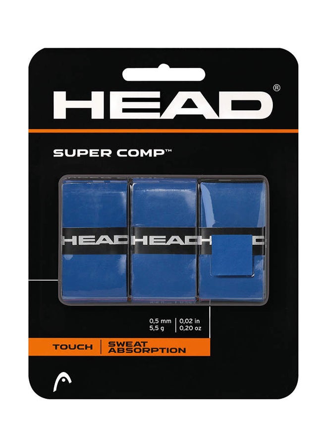 أغطية مقابض التنس HEAD Supercomp - شريط لاصق ناعم وماص للراحة والتحكم - مضرب تنس احترافي - أداء عالٍ | خفيف الوزن | قوة وتحكم - مقابض تنس ممتازة مصممة للأداء والمتانة والراحة
